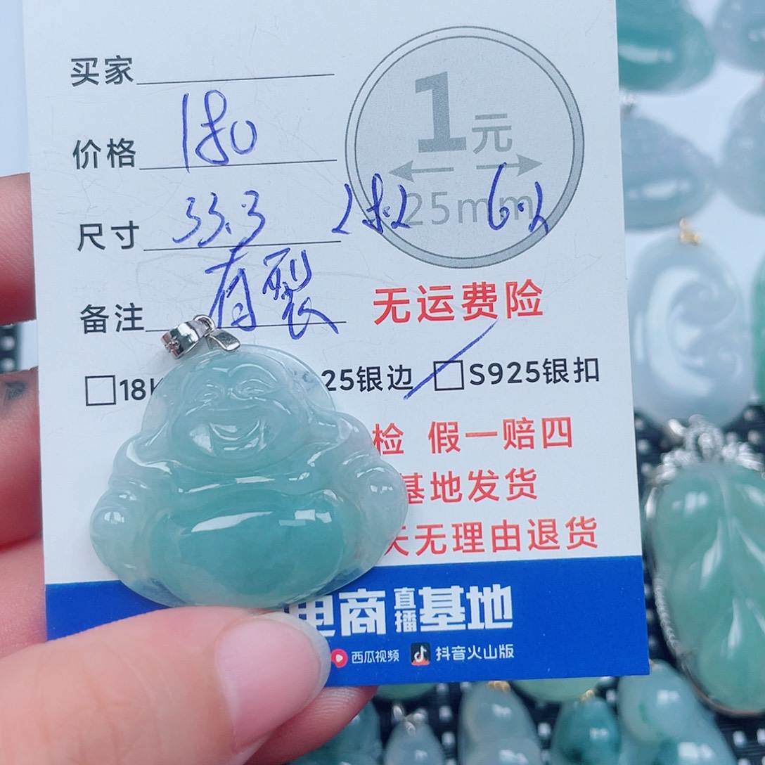 翡翠银S925镶嵌颈饰