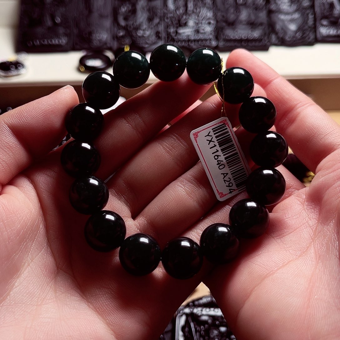 翡翠未镶嵌手链天然缅料A货卡13手串A294