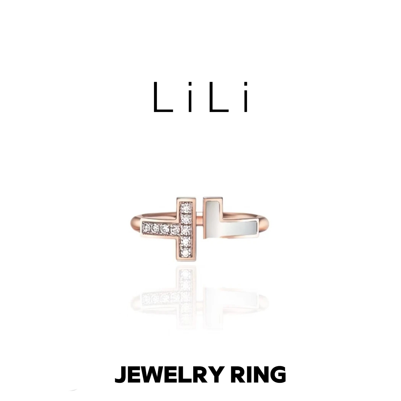 合金锆石戒指 【TT粉贝】设计师高定可调节精致指环DN717