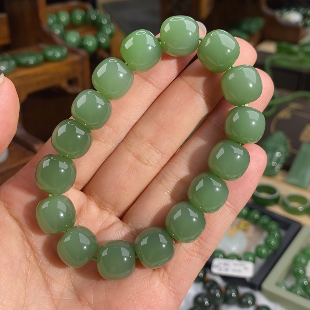 和田玉（碧玉）手链未镶嵌人**事