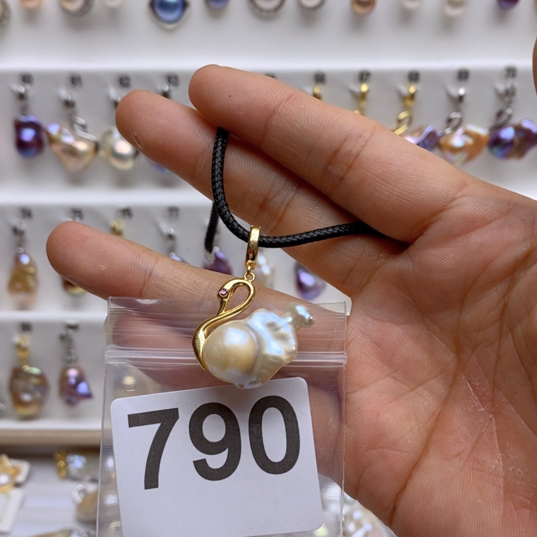 淡水珍珠颈饰银S925镶嵌790