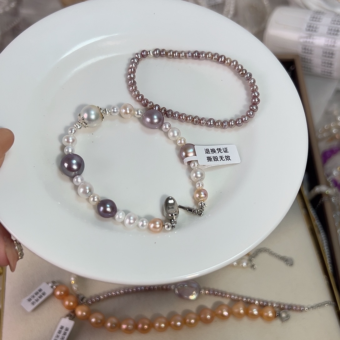 设计款珠宝银S925镶嵌淡水珍珠