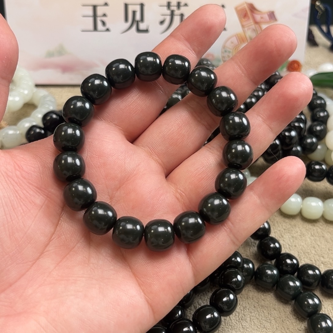 手链未镶嵌和田玉（糖玉）