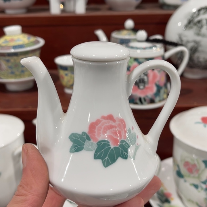 醴陵高温瓷釉下手绘150毫升醋