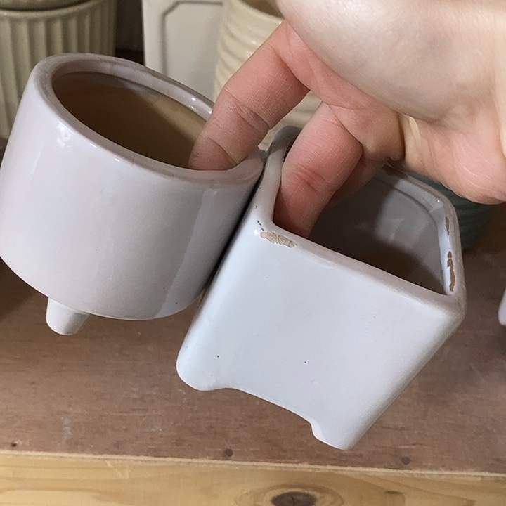 摆件陶陶盆有孔 瑕疵介意勿拍