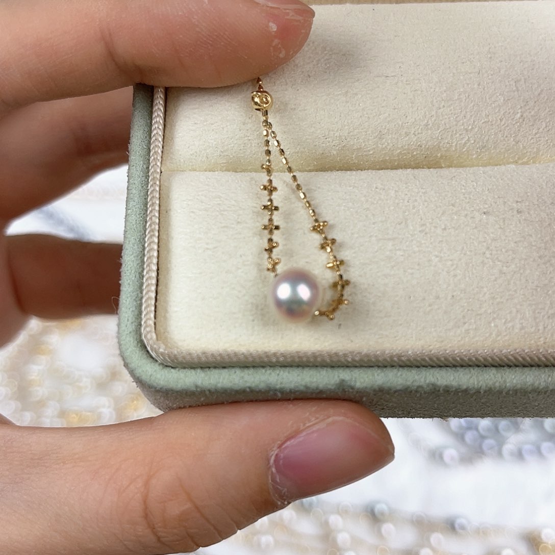 海水珍珠戒指18K金镶嵌