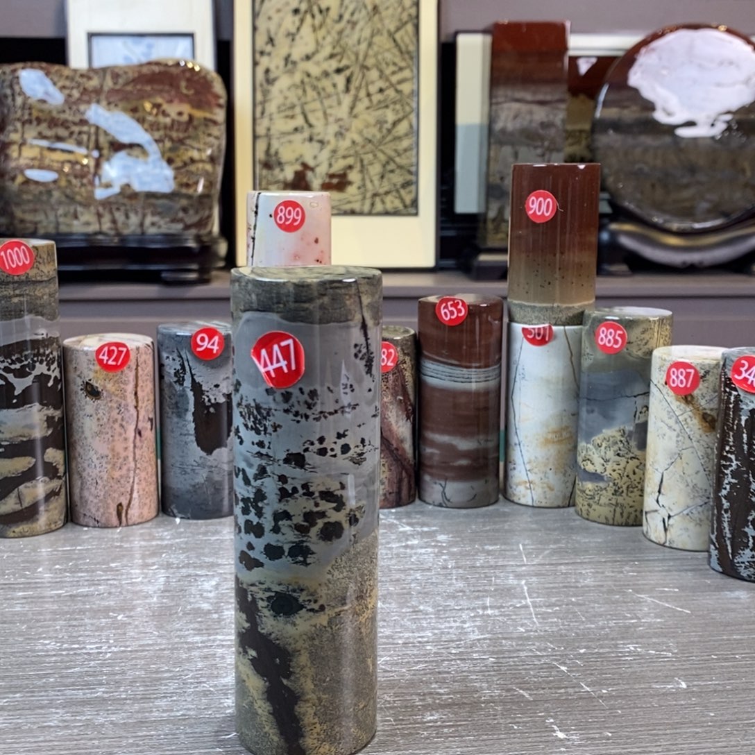 石材广西国画石草花石