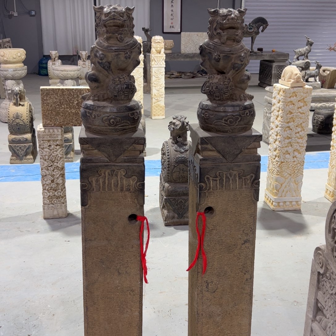 拴马桩黑青石不包邮