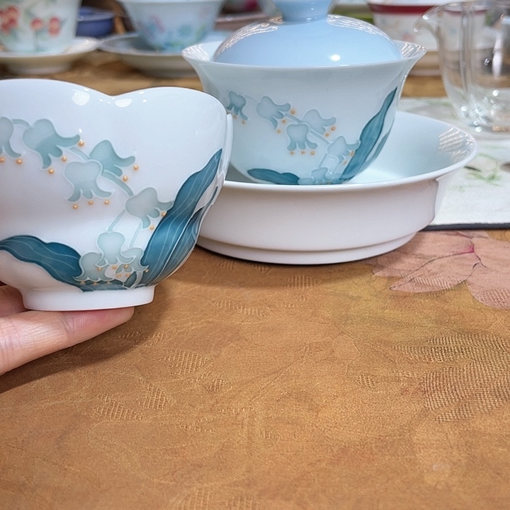 【闪购商品】铃兰幽梦盖碗➕杯➕壶承