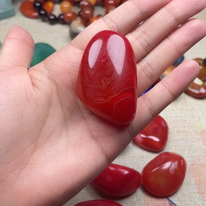 语***墨玛瑙/玉髓未镶嵌珠宝半成品