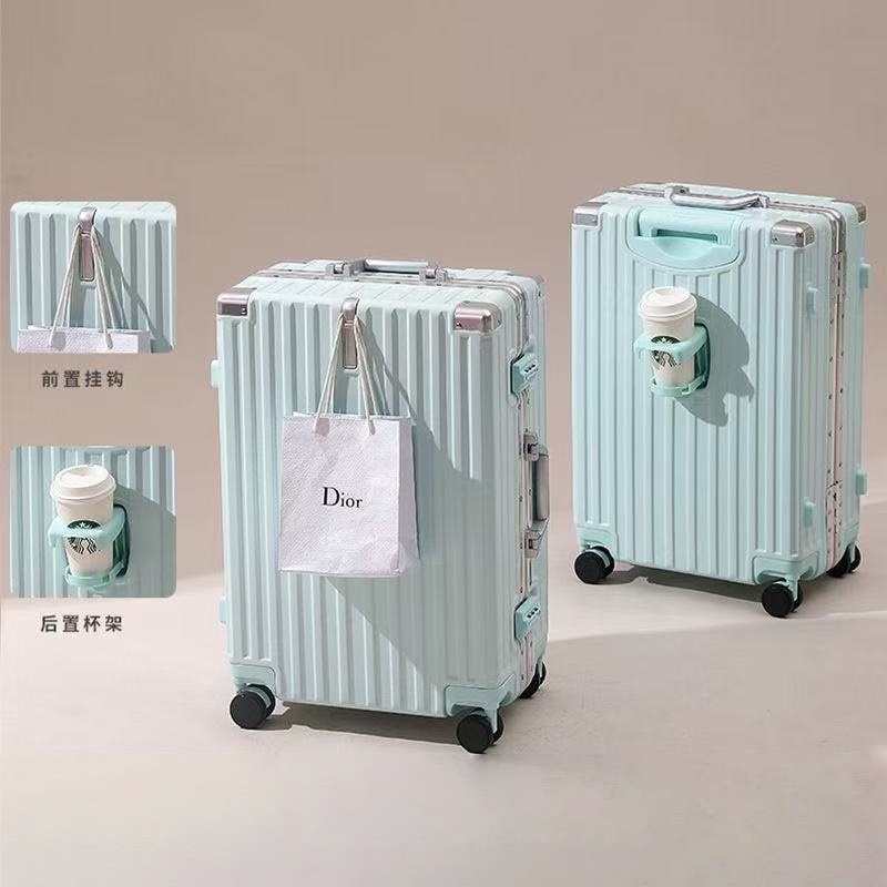 24寸铝框行李箱结实多功能大容量ins拉杆箱高中生可登机旅行箱