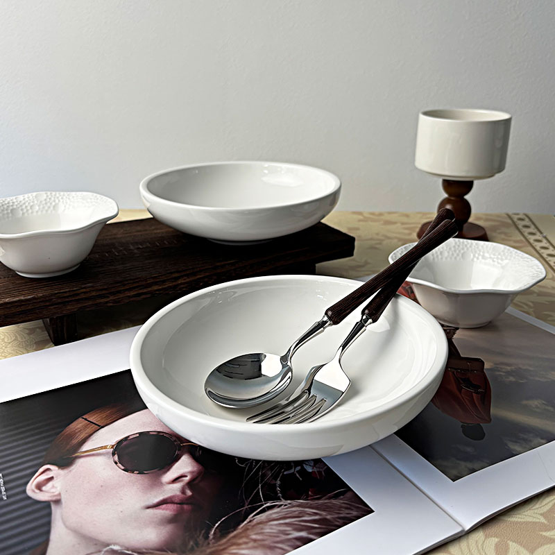 6.75寸古碗高颜值酒店陶瓷汤碗点心碗创意网红家用日式便携
