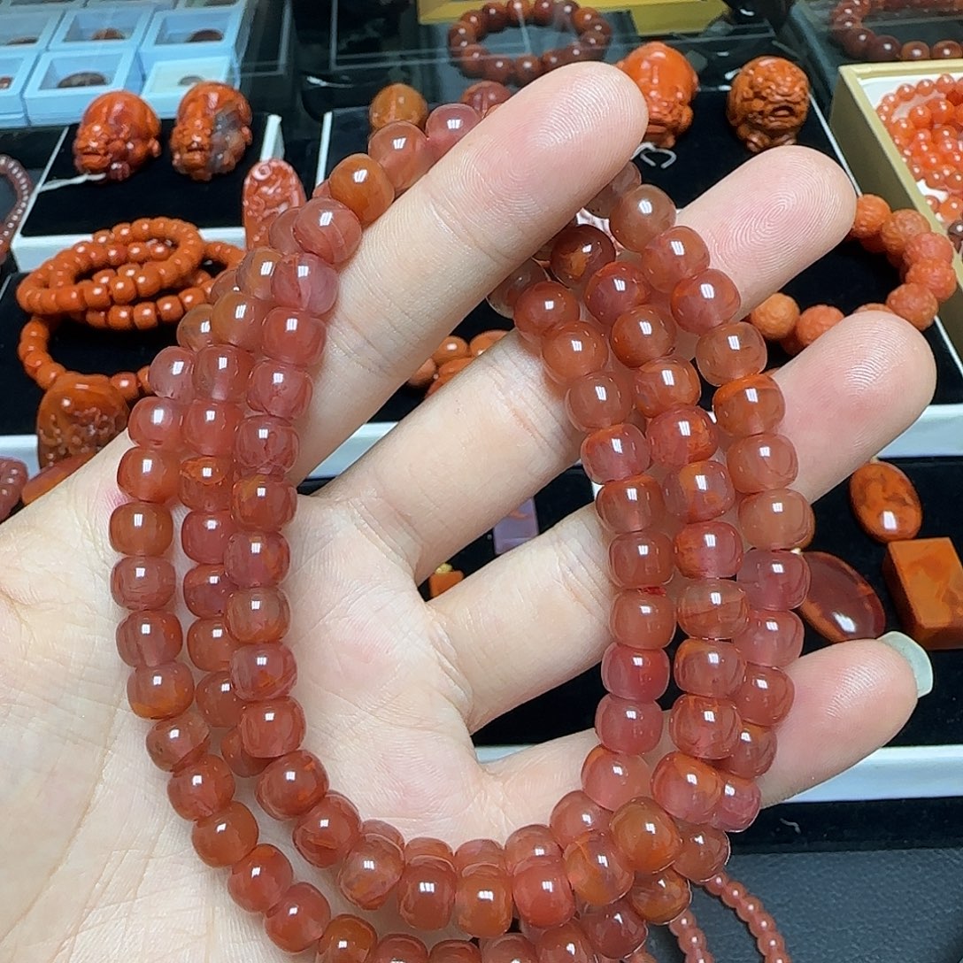 南红玛瑙未镶嵌手链