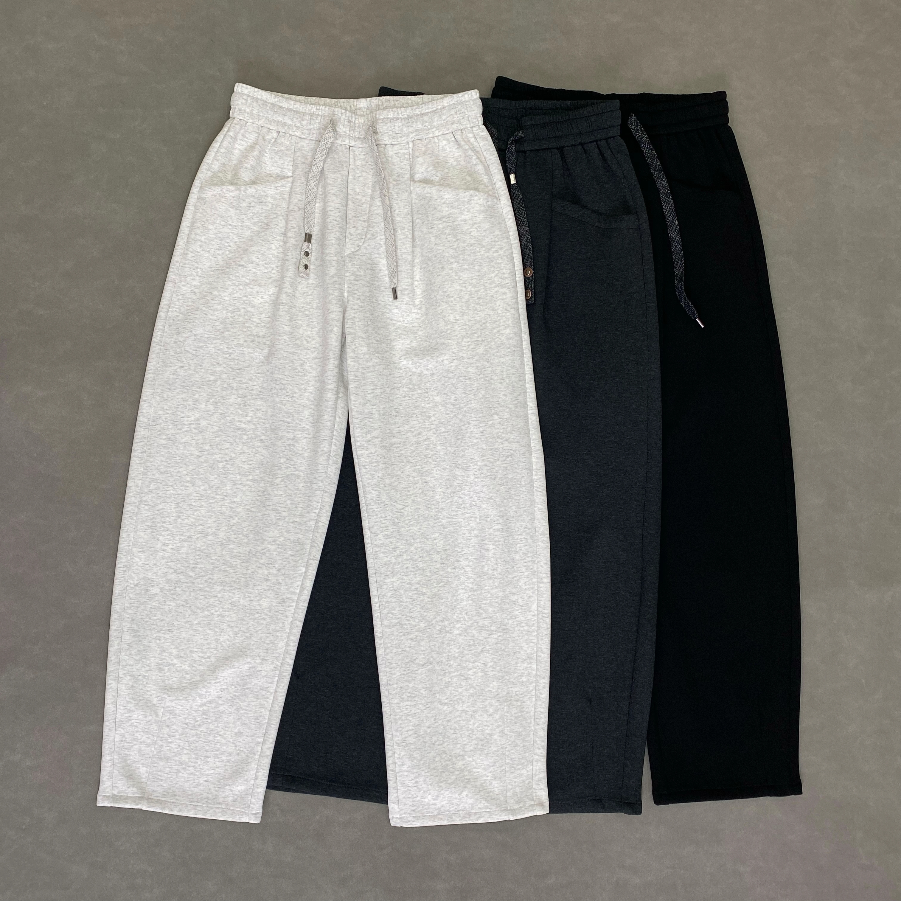 宽松百搭直筒风高腰秋季长裤运动休闲裤男士潮流秋冬休闲卫裤裤子