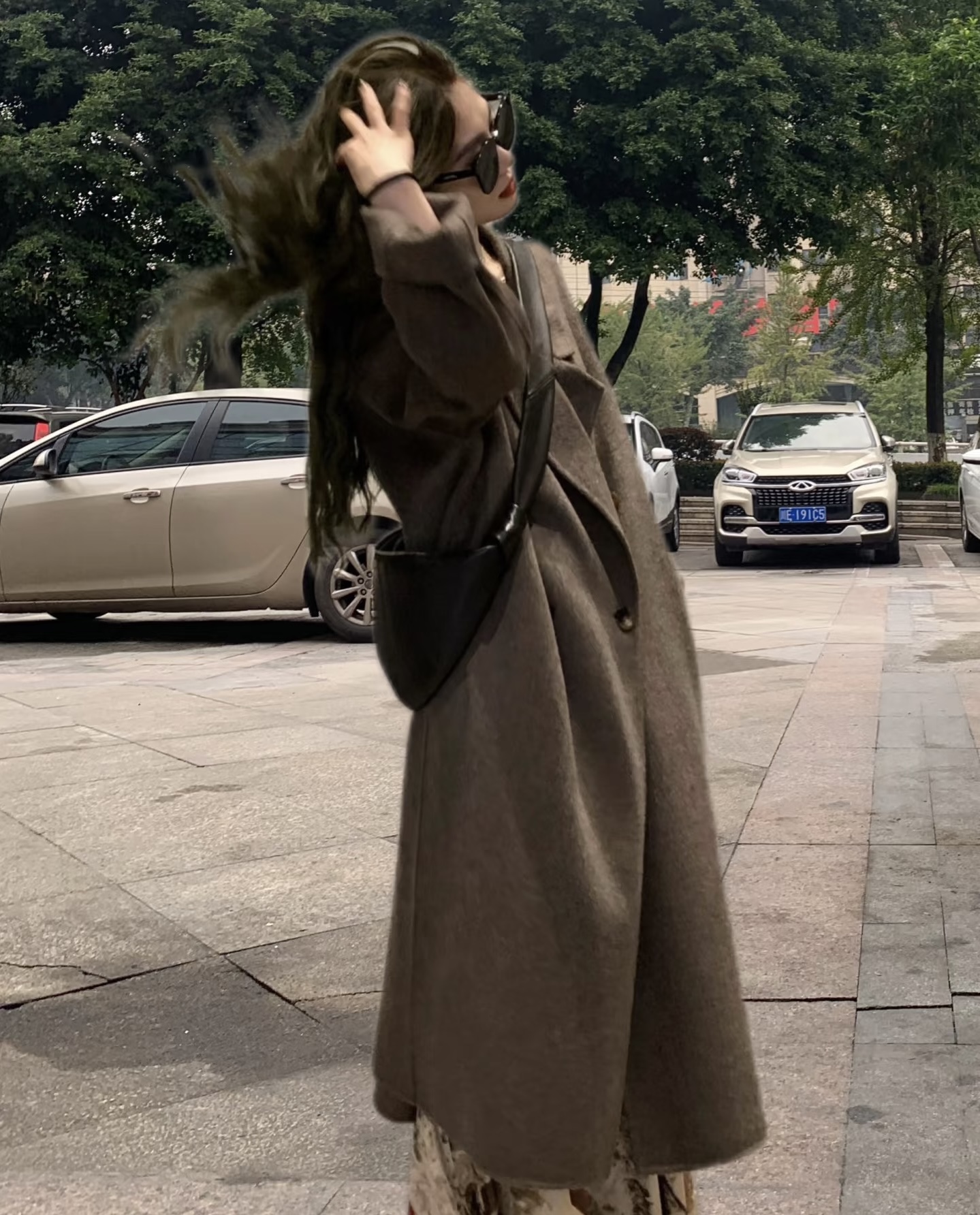 X501-600韩版气质女休闲风常规款毛呢外套