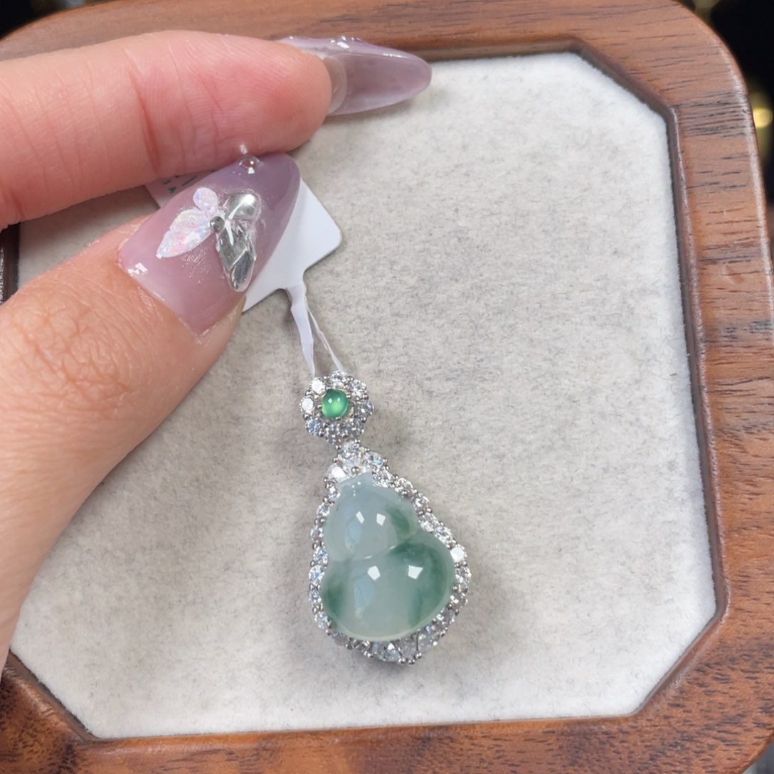 翡翠颈饰银S925镶嵌215588