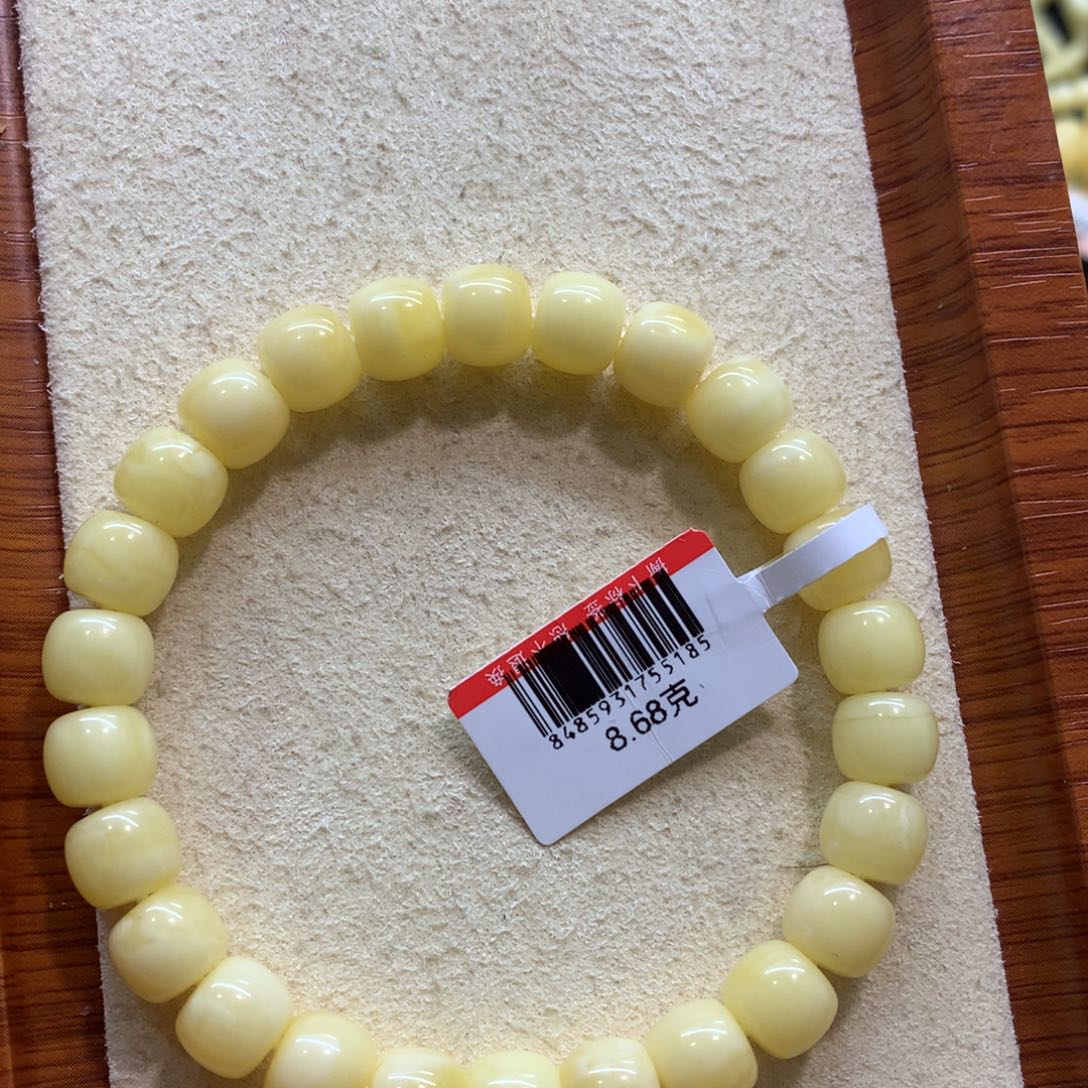 未镶嵌蜜蜡手链蜜蜡