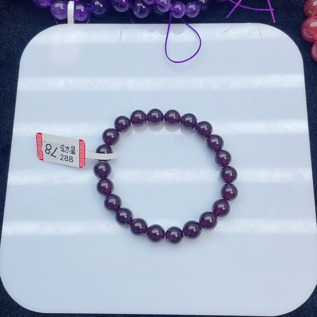 石榴石手链未镶嵌石榴石