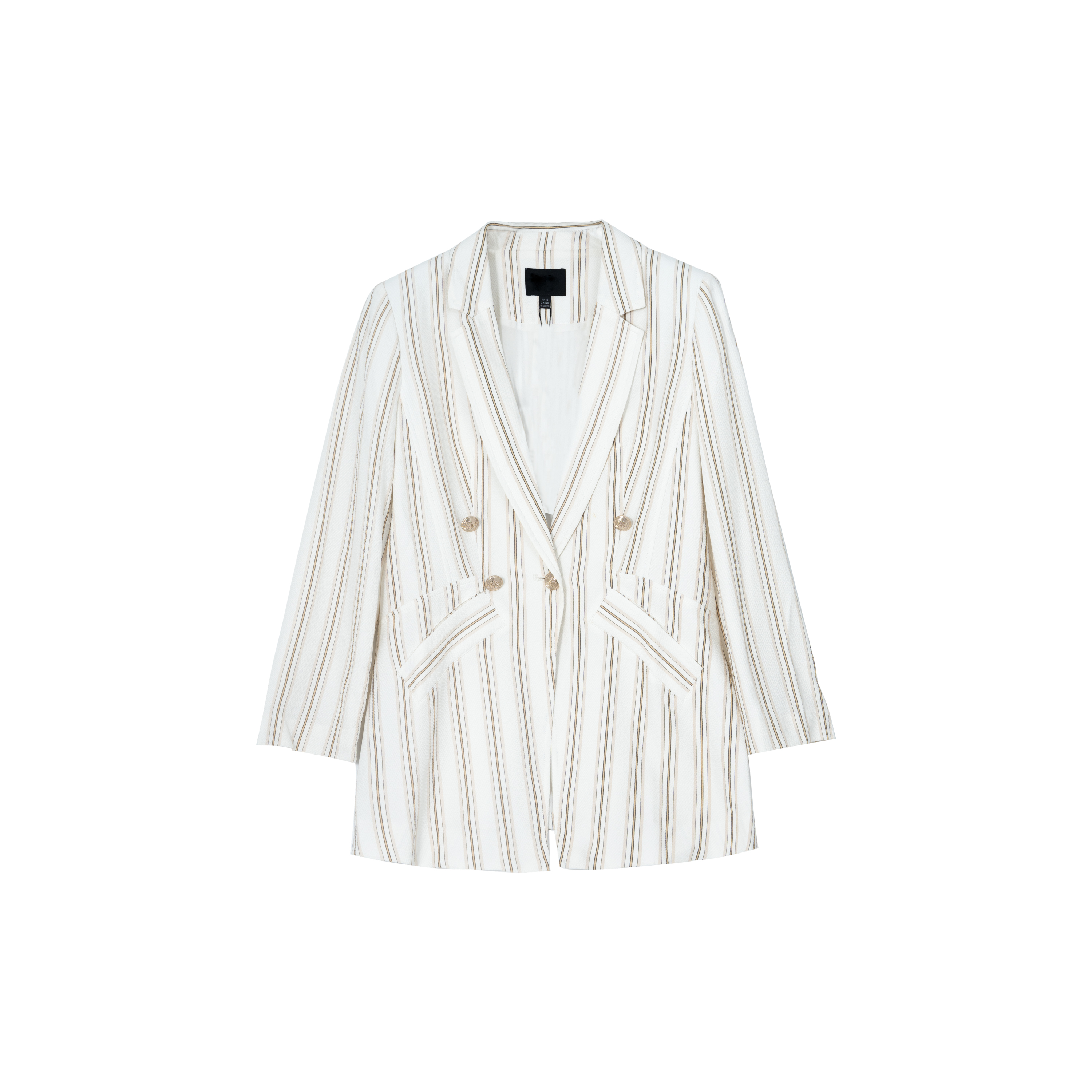 【专柜同款】她翼春季格纹外套白色上衣印花开衫提花EH2343321305