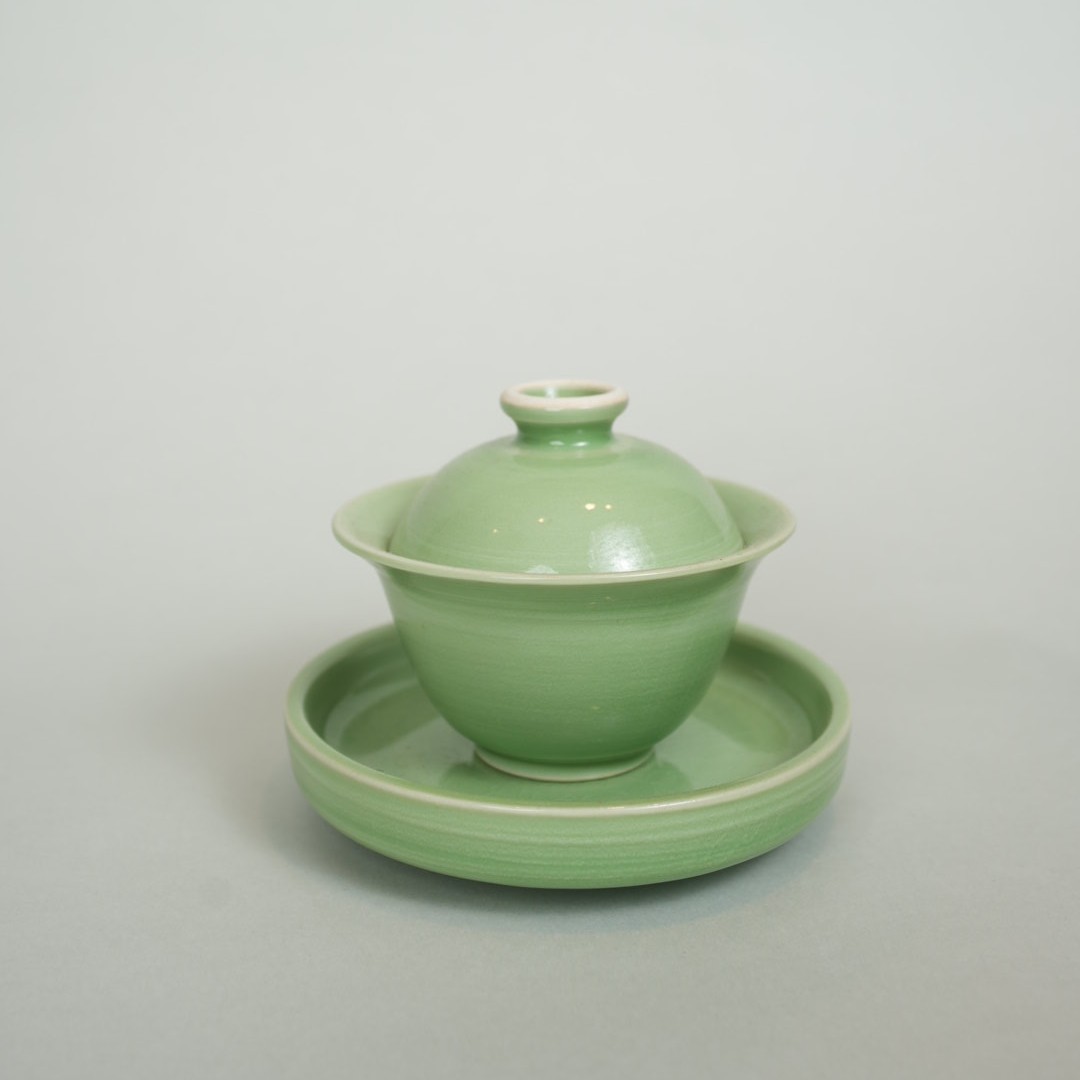 全手工盖碗青瓷 