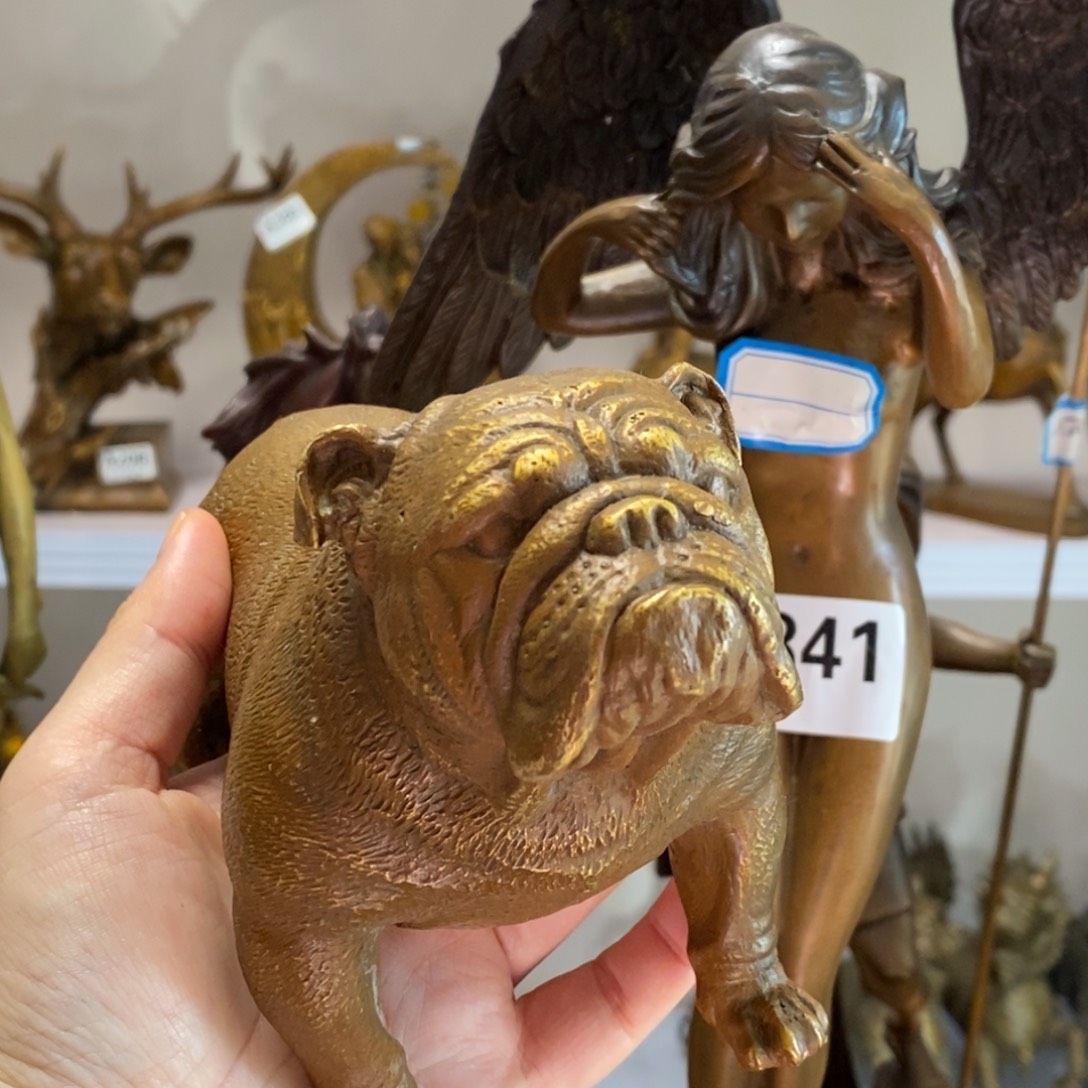 黄铜材质，恶霸犬摆件