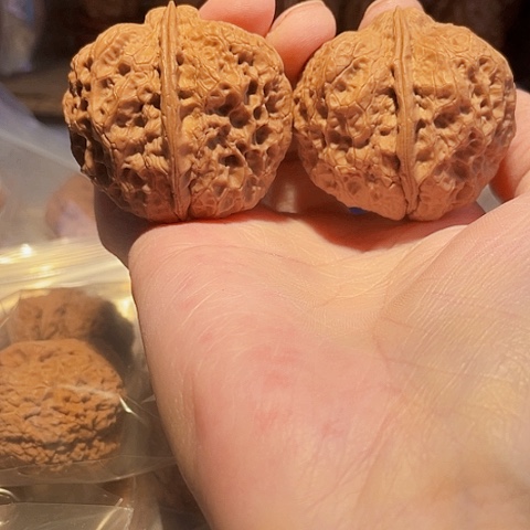 把件文玩核桃老款鼻烟壶带彩45+