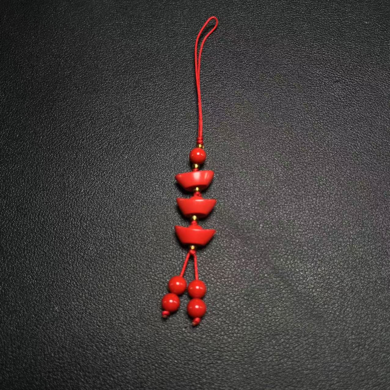 天然辰砂《边境高订》朱砂手机吊坠A11