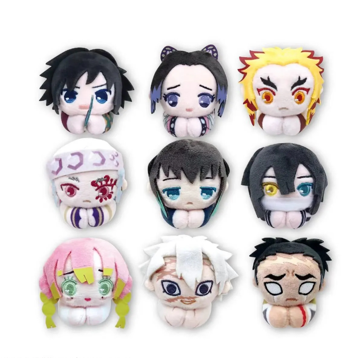 【鬼灭之刃 】毛绒趴趴玩偶 挂件 圆滚滚 抱抱手 （盲盒代拆）