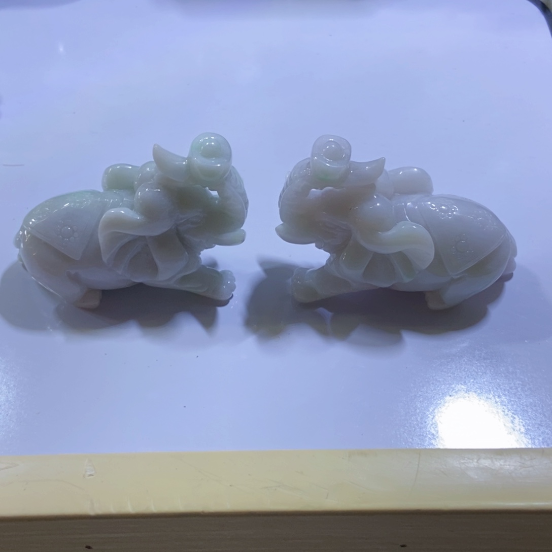 未镶嵌挂件翡翠用****3好看的翡翠大象