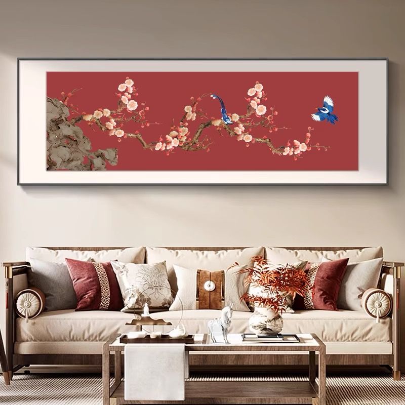 喜上眉梢十字绣新款线绣客厅卧室中式现代满绣30色无勾边