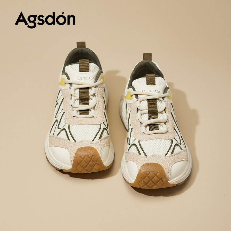 Y奥古狮登厚底老爹鞋女2025夏季新款增高显脚小运动小白鞋子百搭Y