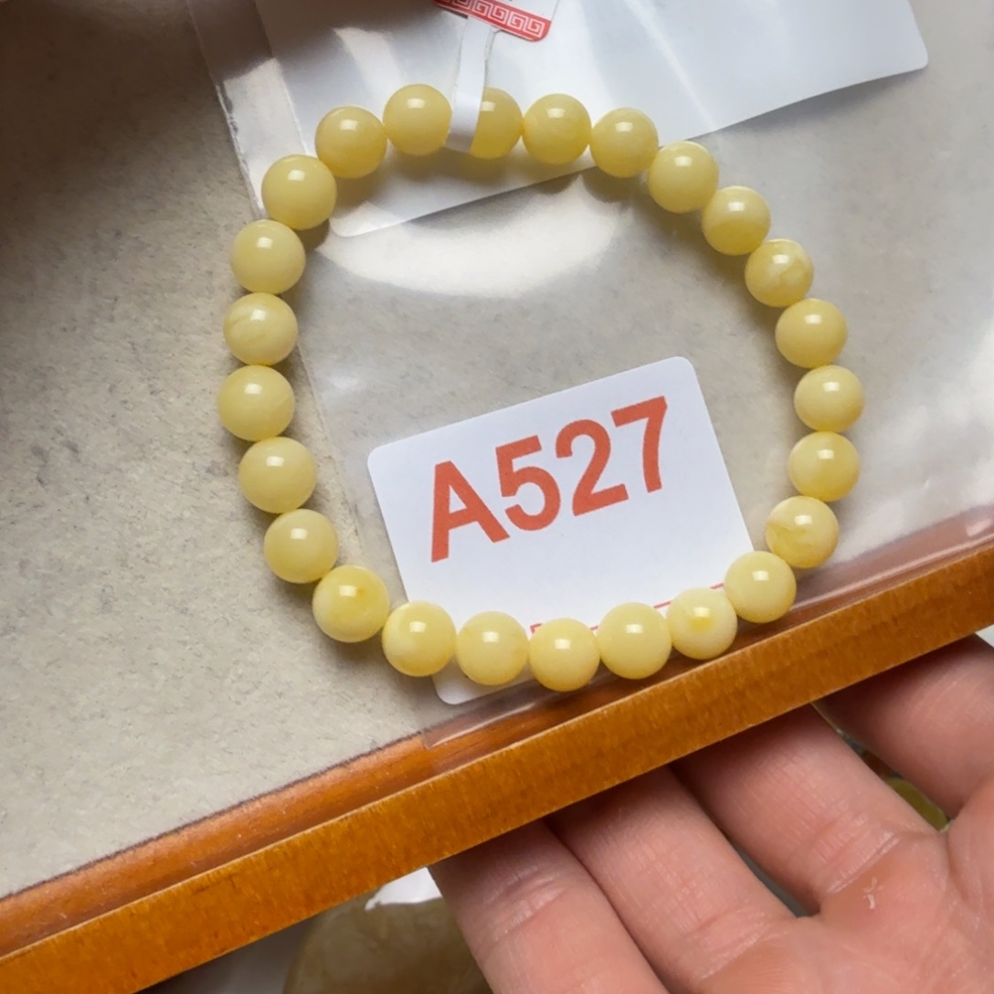 彩***姐琥珀未镶嵌手链琥珀蜜蜡手串8mm+