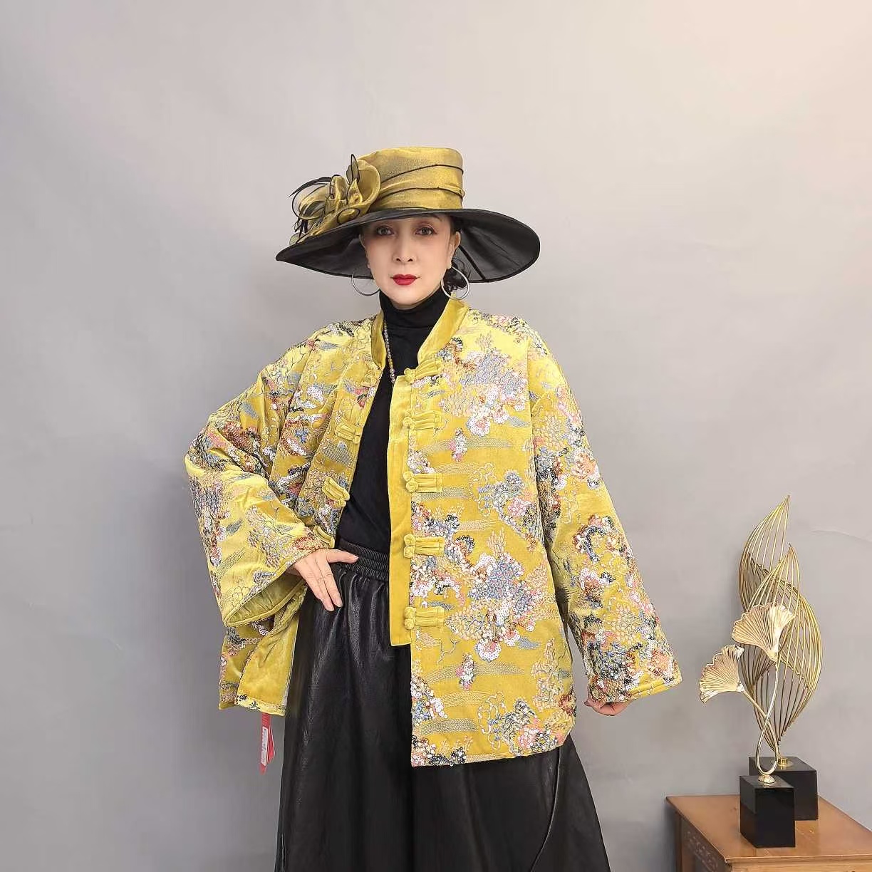 8610秋冬2025新款上新国风加棉短外套