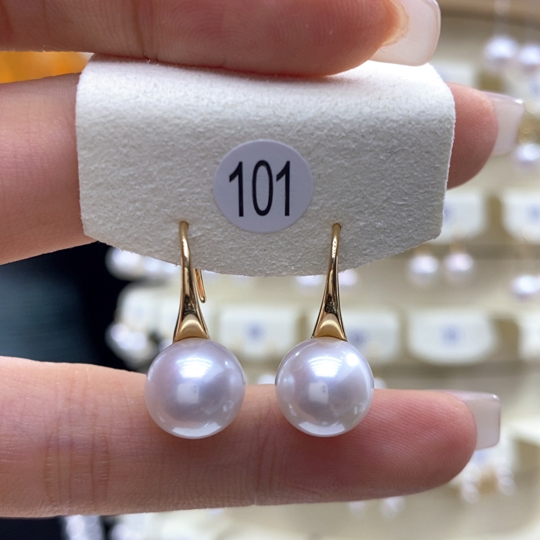 淡水珍珠耳饰银S925镶嵌