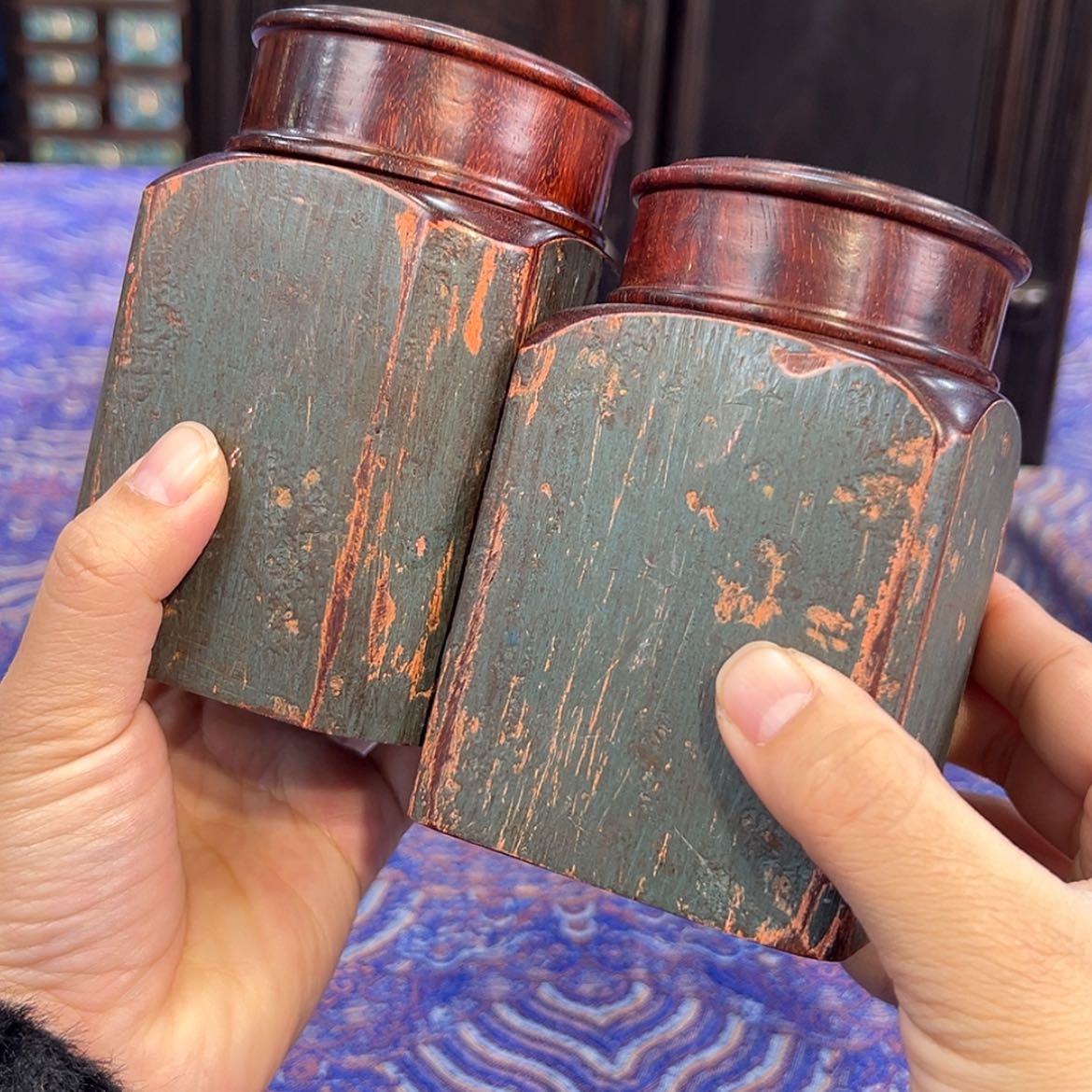 【闪购商品】紫檀木类成套家具茶叶罐