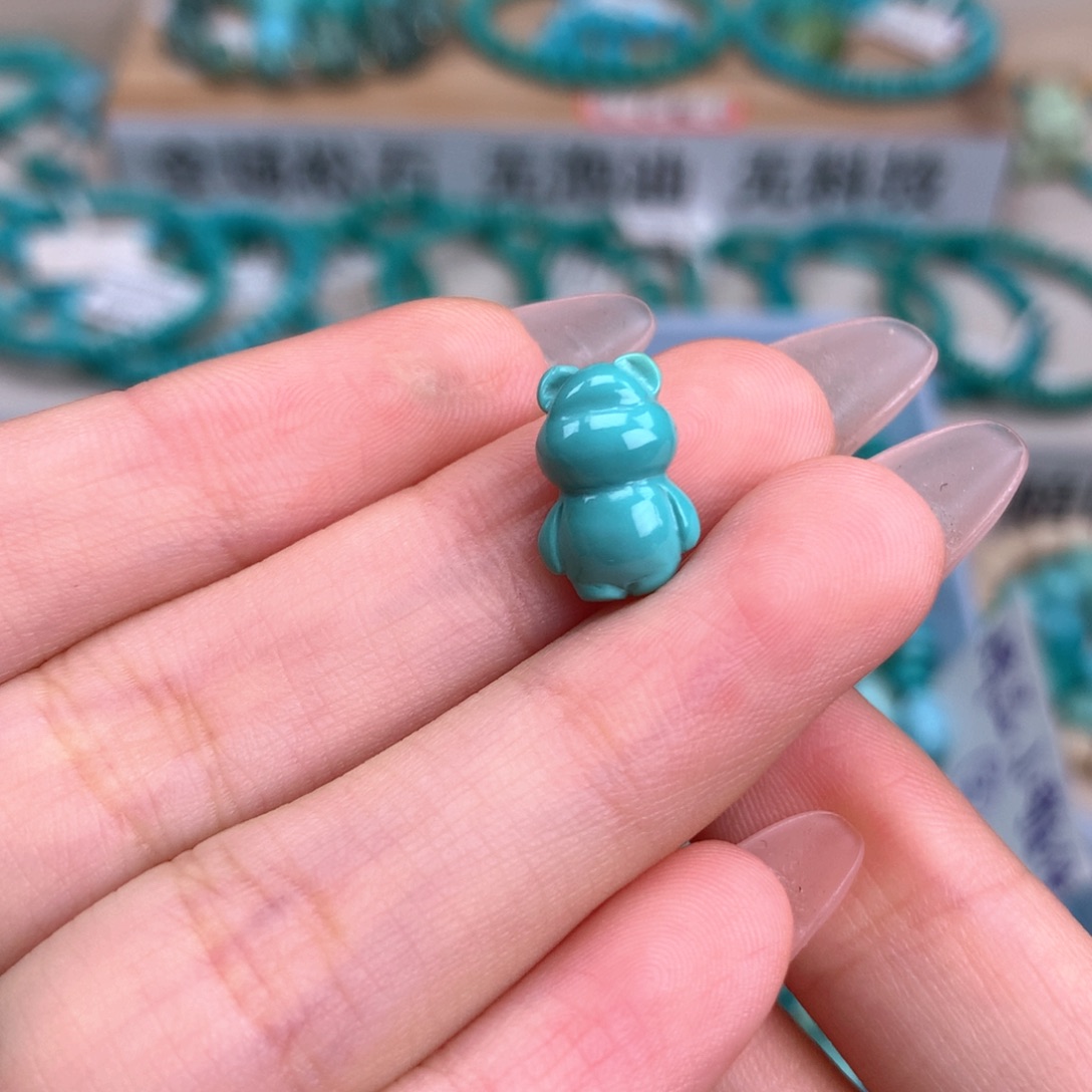 未镶嵌绿松石珠宝奇石暴力熊