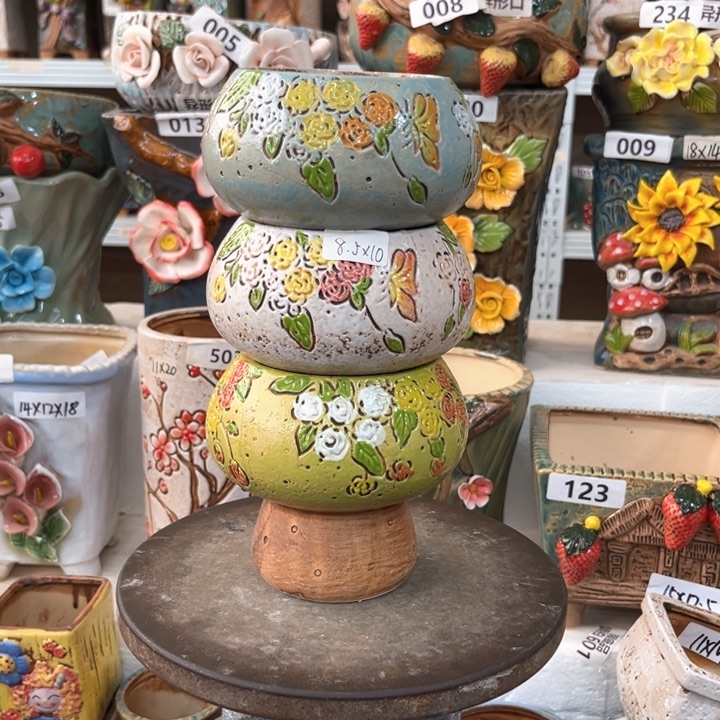 紫砂花盆粗陶材质多肉花盆