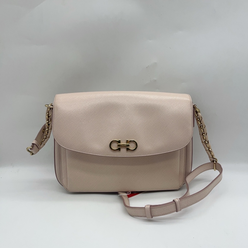 95新 FERRAGAMO/菲拉格慕   粉色单肩斜挎包  1557 8501 