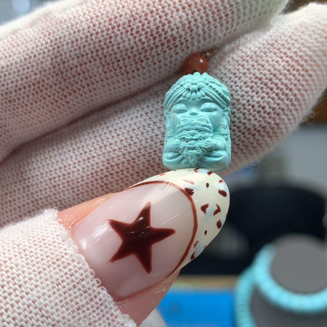 绿松石未镶嵌挂件