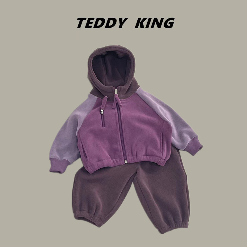 2025春款新品 男女宝中小童拼色休闲套装 TXB24851