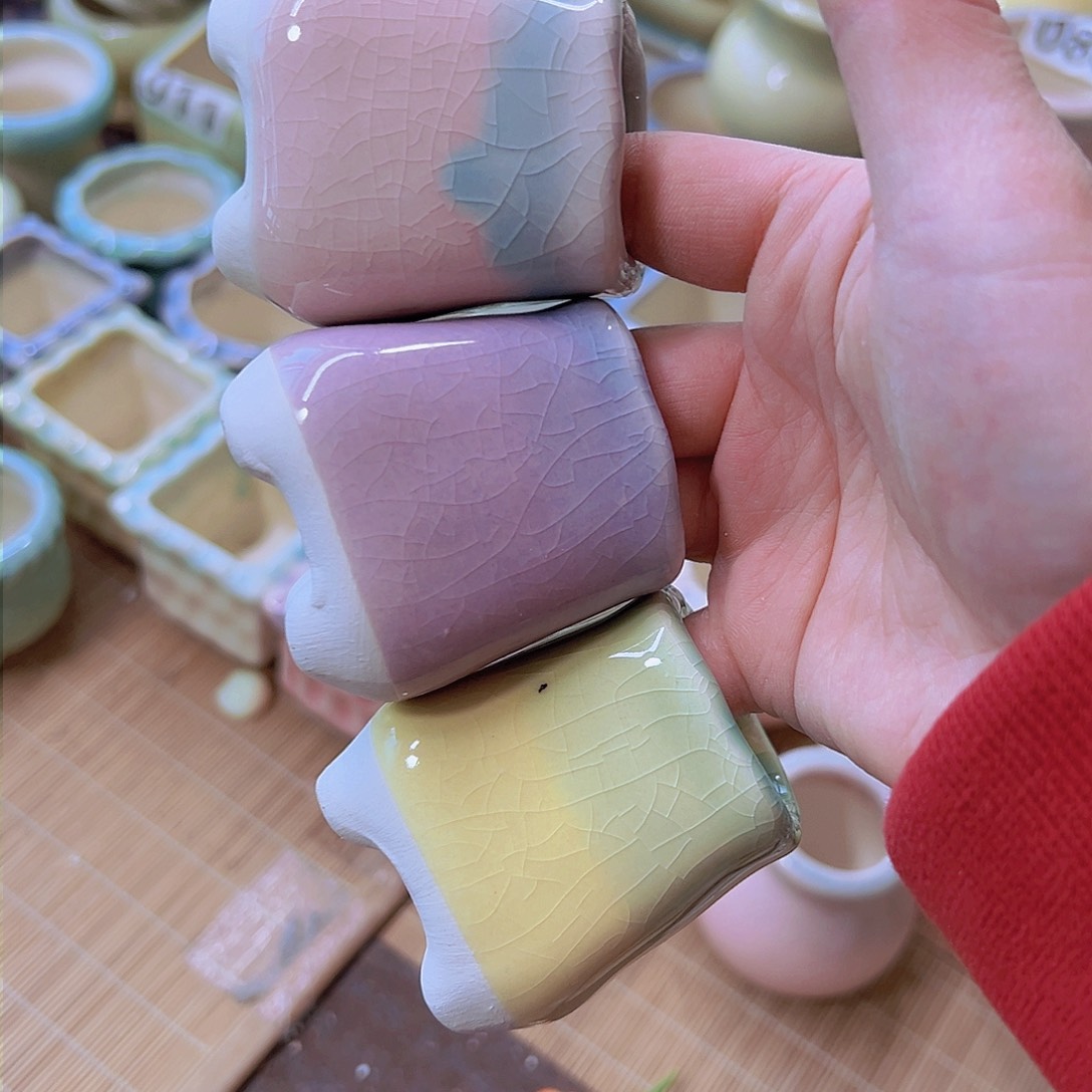 红陶陶瓷花盆当场满12包邮