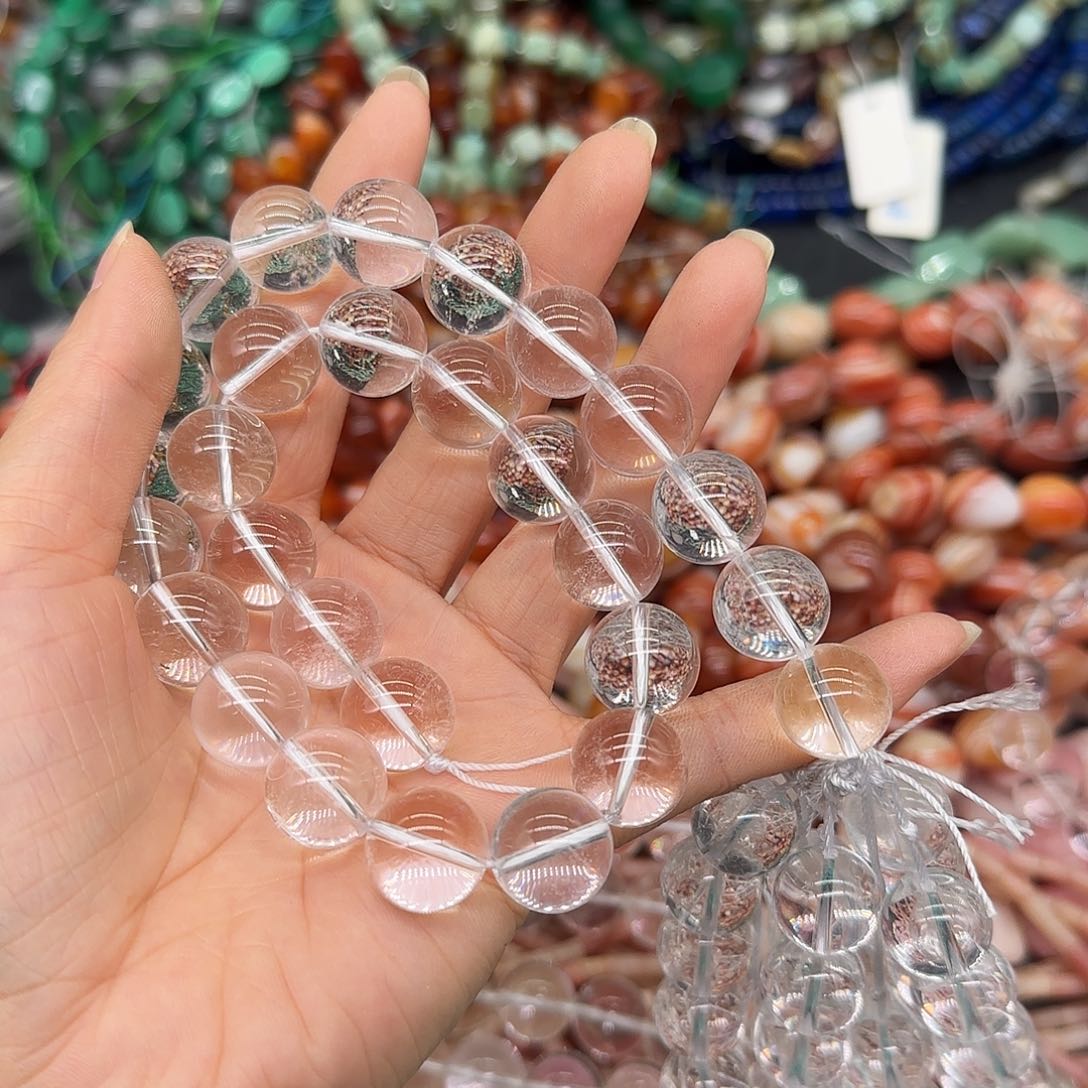 欣***然玛瑙/玉髓合金珠宝半成品白水晶卡14拍三76发一条