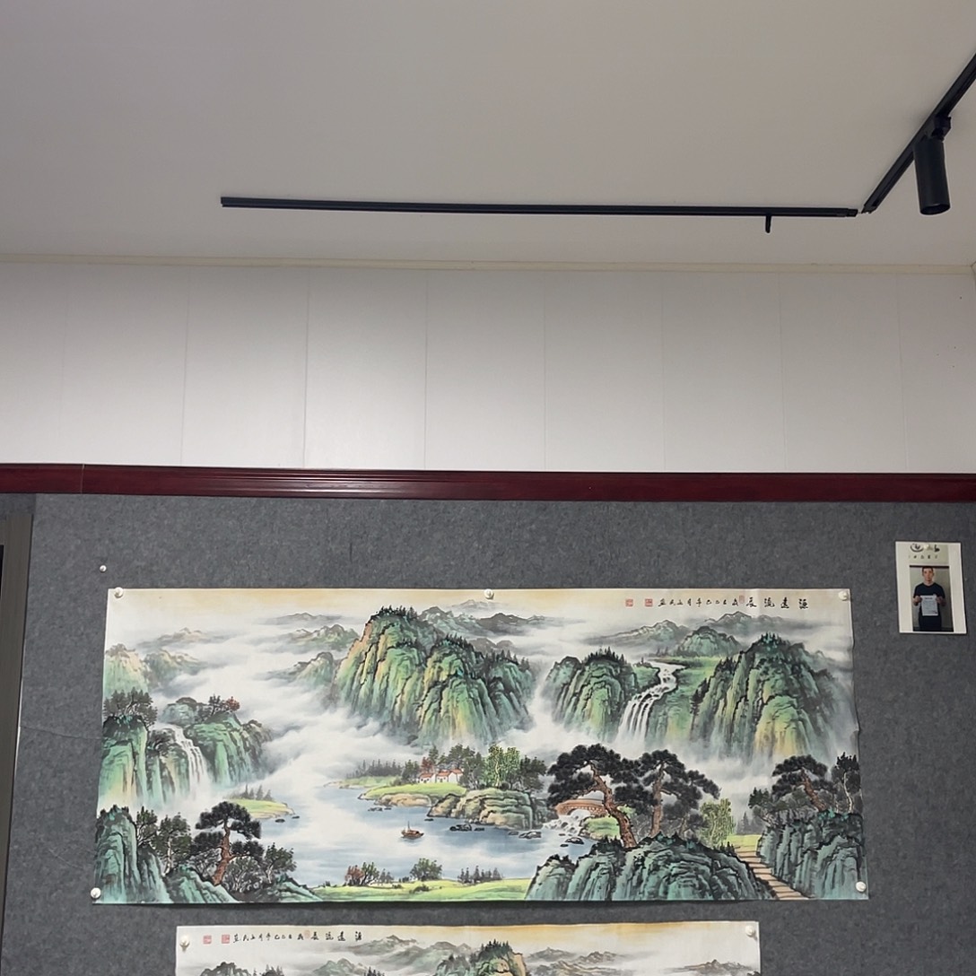 吃***车国画小八尺画芯 捡漏