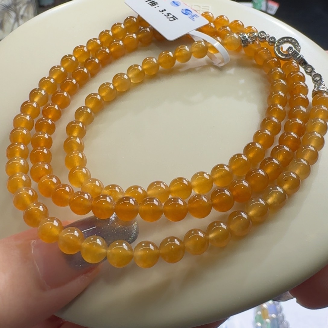 未镶嵌手链翡翠高冰金吉黄项链卡5 高货巨漏！