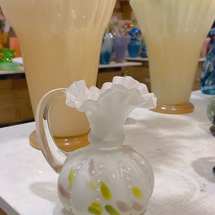 琉璃琉璃花瓶高14口9