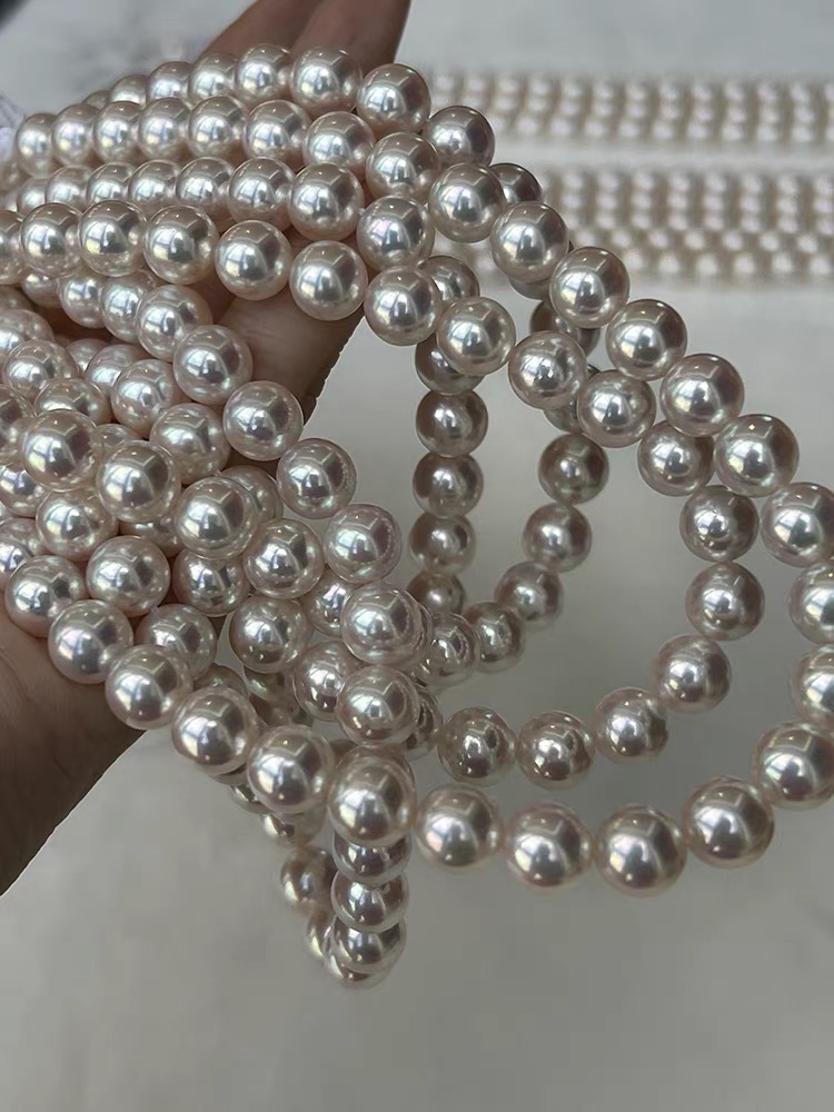 正圆极强光电灯泡天然淡水珍珠项链