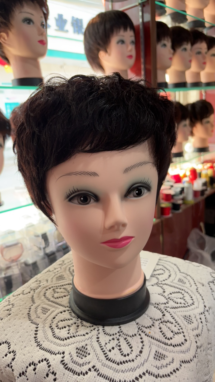 女士全真发手织头套自然蓬松假发8853自然色