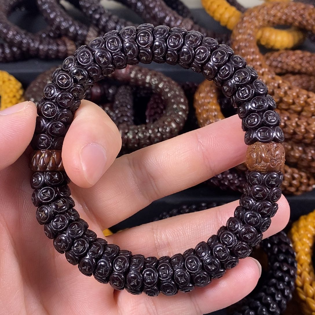 紫金鼠手串配饰钱币B13