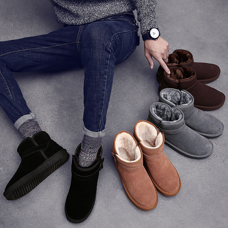 厚底雪地靴女款2024新品冬季加绒高帮家居防滑保暖外穿包跟棉鞋女