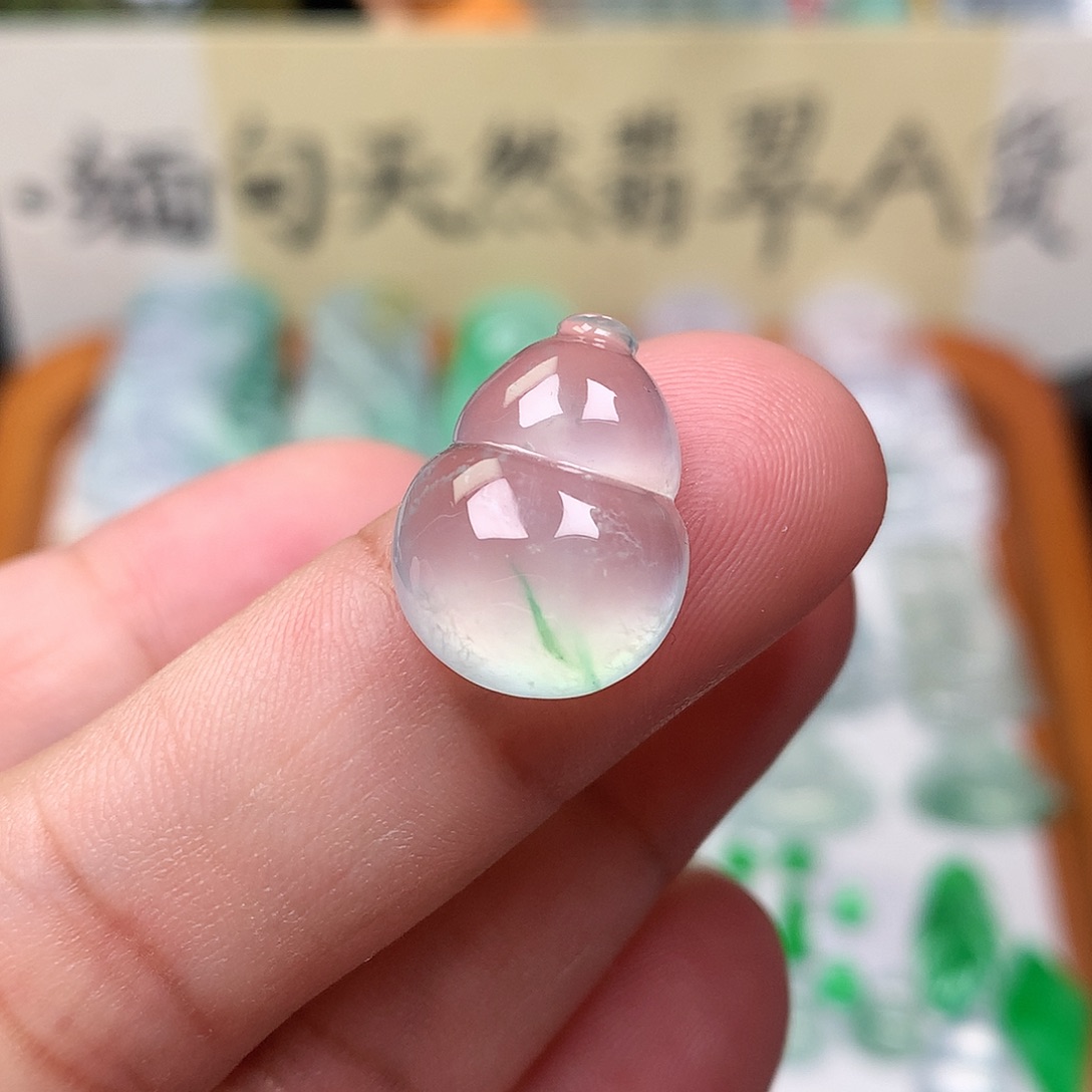 翡翠裸石缅甸天然A货翡翠冰种葫芦